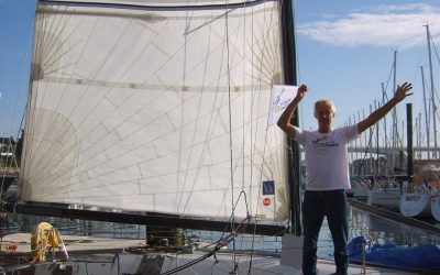 Préparatifs de Frédo pour la Mini Transat 2017